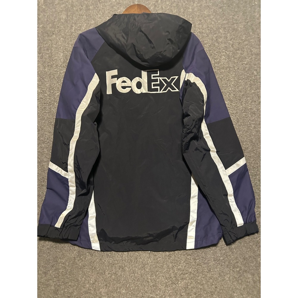 Fedex hoodie reflective Large work black purple stan herman driver full zip - Picture 2 of 5